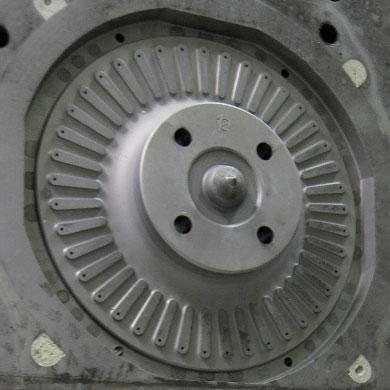 Foundry – corebox cavity for manufacturing clutch discs AFTER cleaning