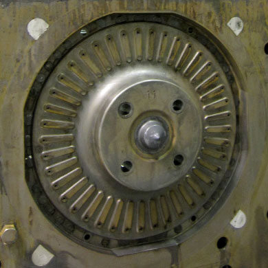 Foundry – corebox cavity for manufacturing clutch discs BEFORE cleaning